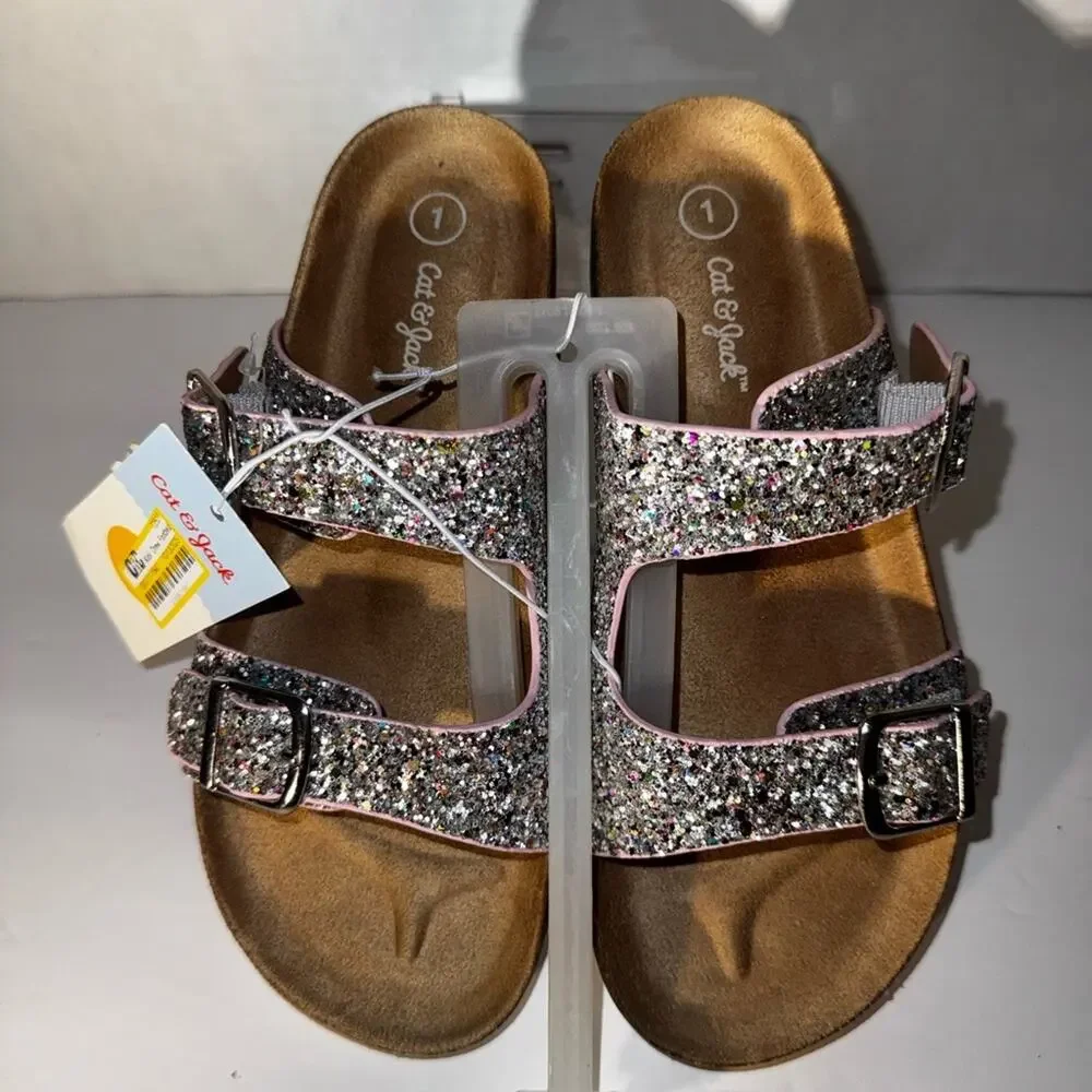 Cat & Jack Multicolor Glitter Sandals